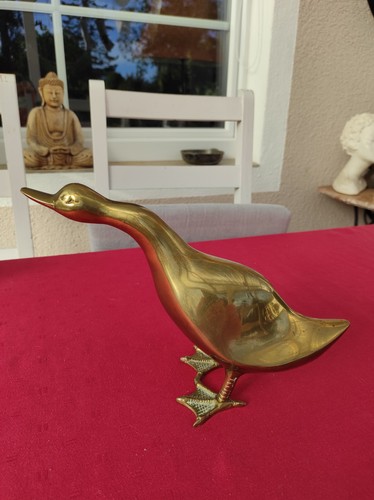 Messing ente skulptur - er,