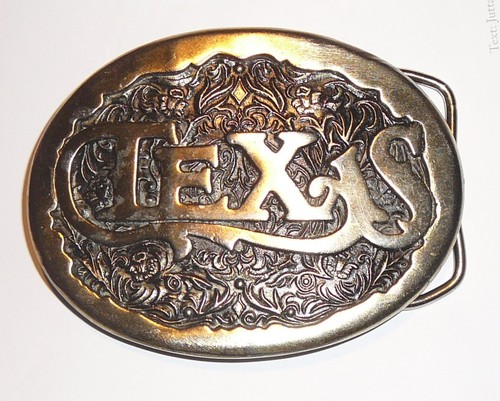 Texas messing buckle von - texas, messing-buckle