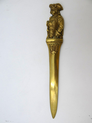 Antiker brieföffner messing - brieföffner,