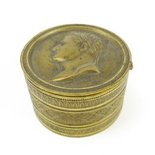 Alte Messing Schmuckdose