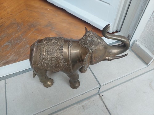 Messing figur elefant massiv - elefant,