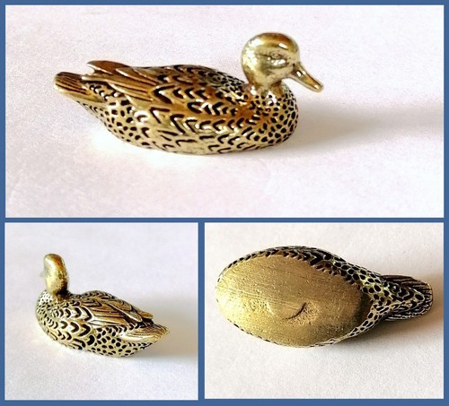 Messing figur ente - ente, massiv