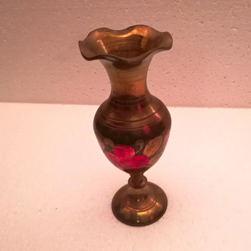Vintage messingvase mit - vintage,