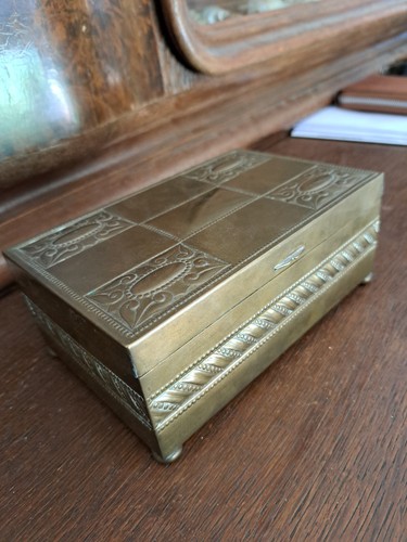 Messingdose jugendstil gemarkt - jugendstil,