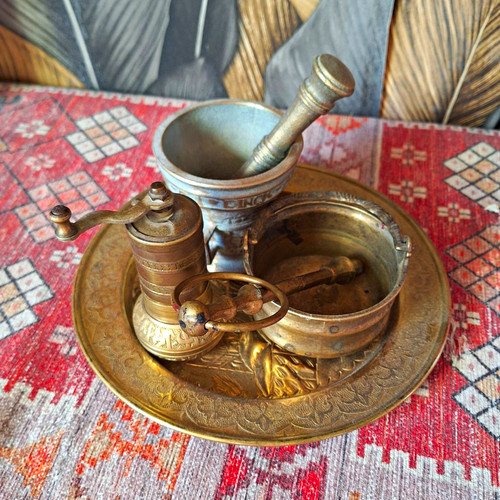 Messing mörser mit - messing, stößel