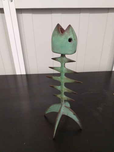 Messing skulptur fisch - messing,