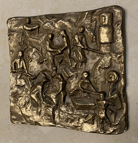 Messing relief metallgießer - relief.,