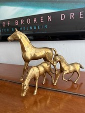 Deko Pferde messing 3 Stück