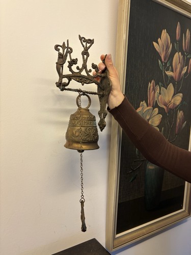 Antike wandglocke messing - antike,