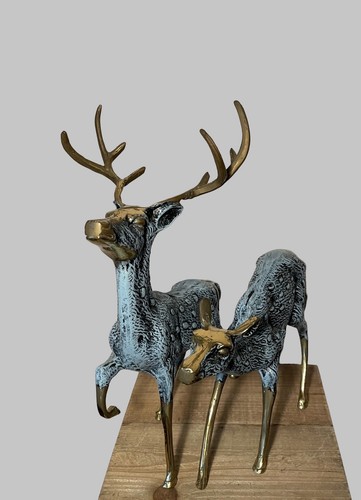 Skulptur hirschpaar messing - skulptur,