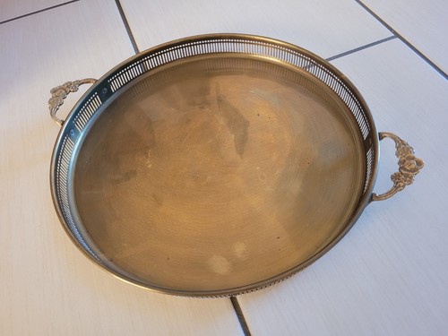 Vintage messingtablett cm - vintage, 30