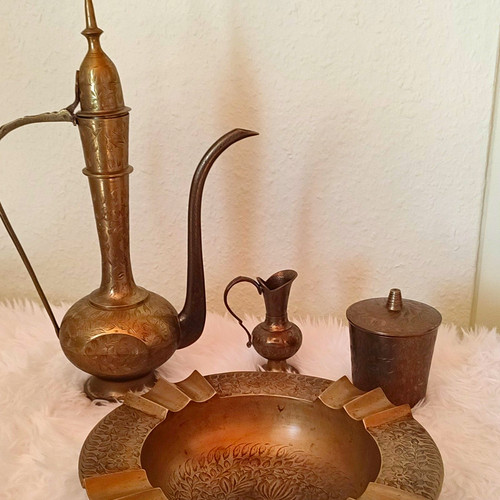 Messing kaffee teekannen set - messing,