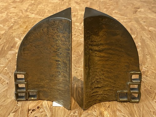 Paar buchstützen messing - buchstützen,,