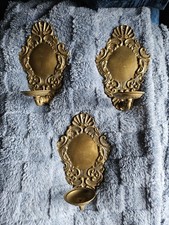 3 Messing Kerzenhalter für