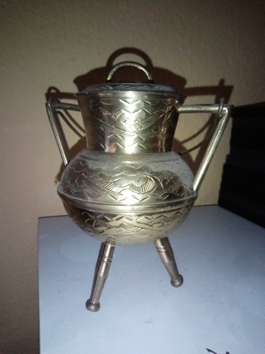 Vintage messing dose - vintage, gefäß